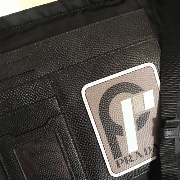 Authentic Prada Leather Trimmed Messenger - Picture 8 of 10